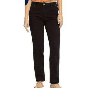 Jordache Jeans 16 Straight High-Rise Black Denim